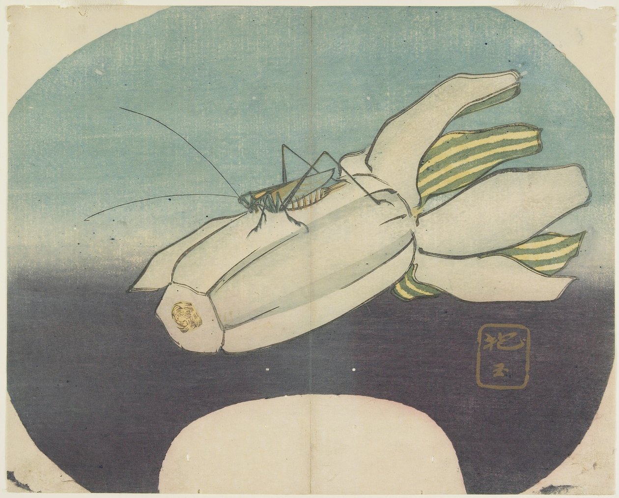 Cricket on a Squash, c. 1830 by Hogyoku