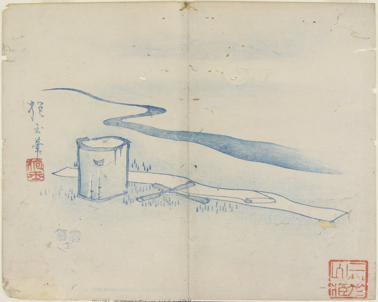 Pounding Silk by Tamagawa River, 1841 by Hogyoku