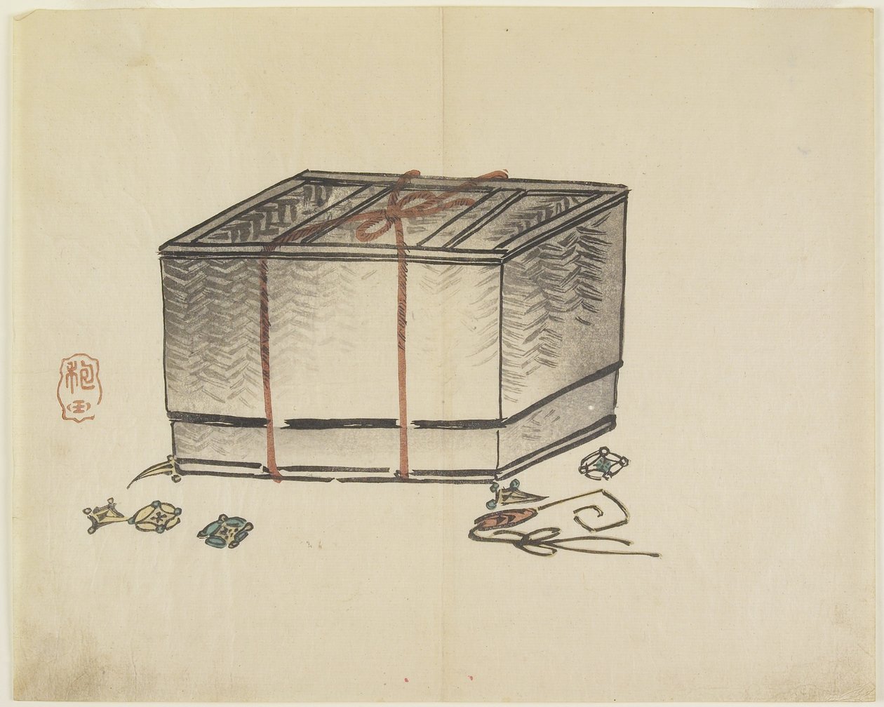 Wicker Storage Box, c. 1830 by Hogyoku