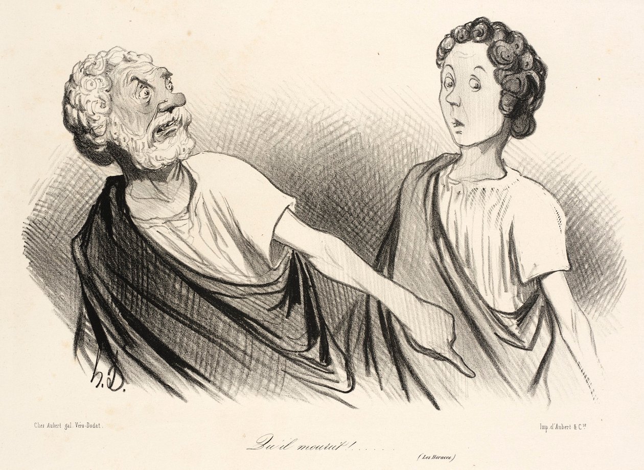 ...He Died!... by Honoré Daumier
