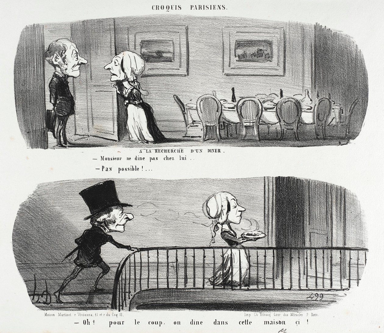 In Search of a Dinner by Honoré Daumier