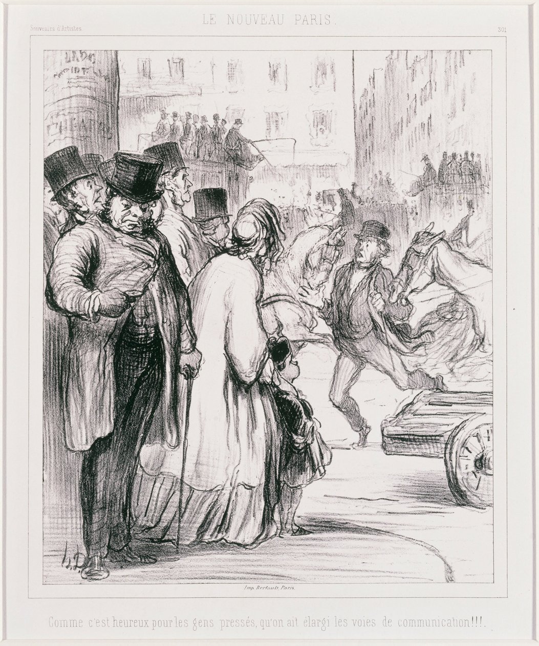 The New Paris - How Fortunate for Busy People that the Communication Routes have been Expanded by Honoré Daumier
