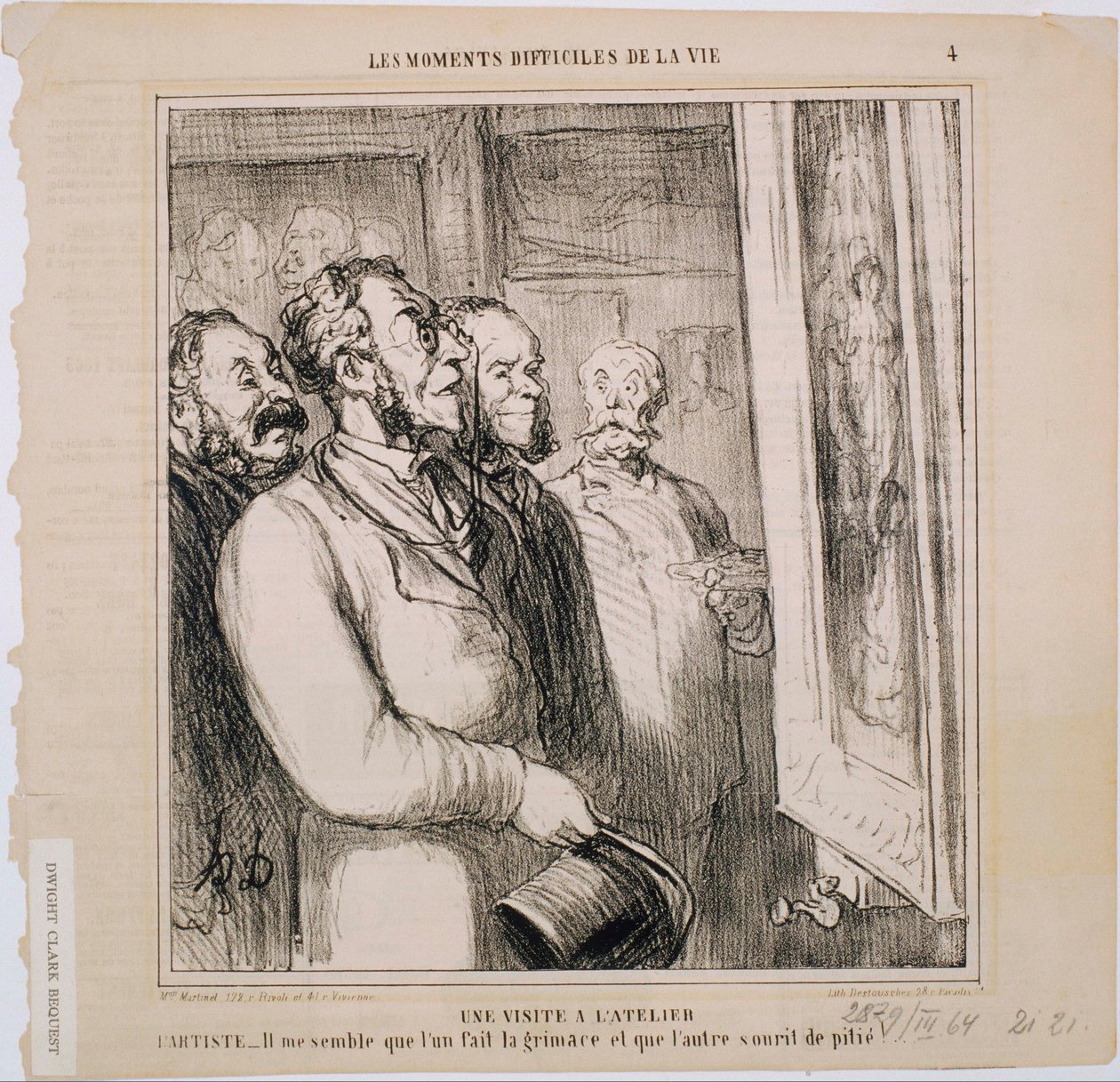 The Difficult Moments of Life - A Visit to the Workshop by Honoré Daumier