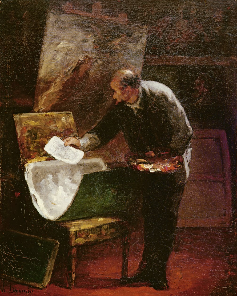 The Artist in his Studio by Honoré Daumier