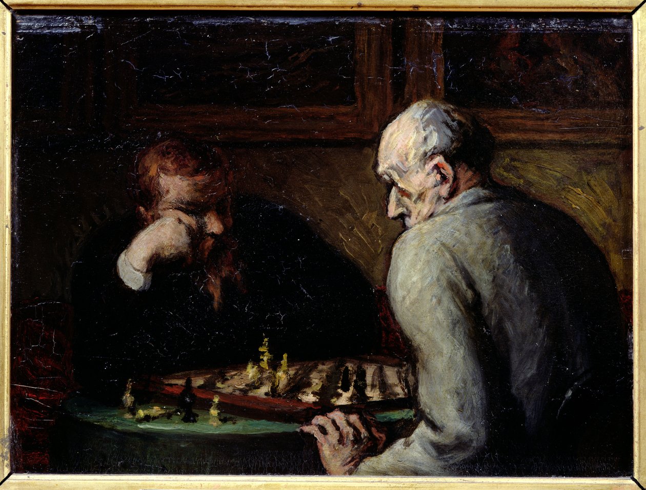 The Chess Players, c.1863-67 by Honoré Daumier