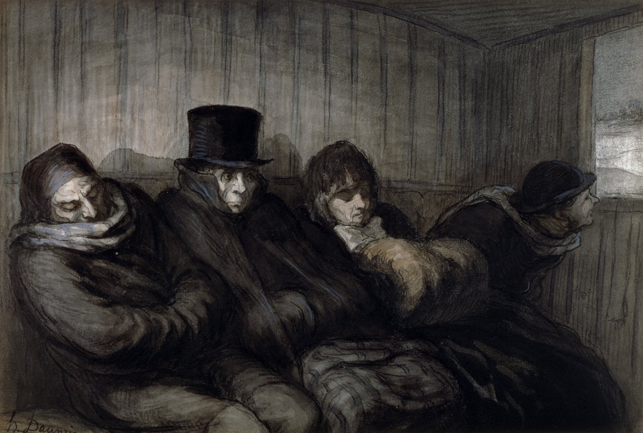 The Second Class Carriage, 1864 by Honoré Daumier