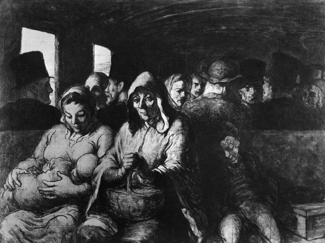 The Third Class Carriage, c.1862-64 by Honoré Daumier