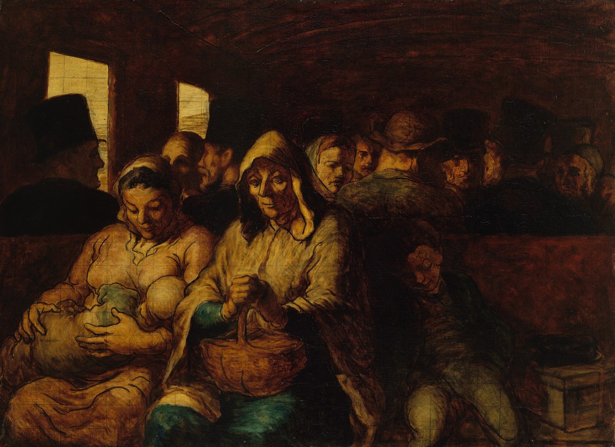 The Third-Class Carriage by Honoré Daumier