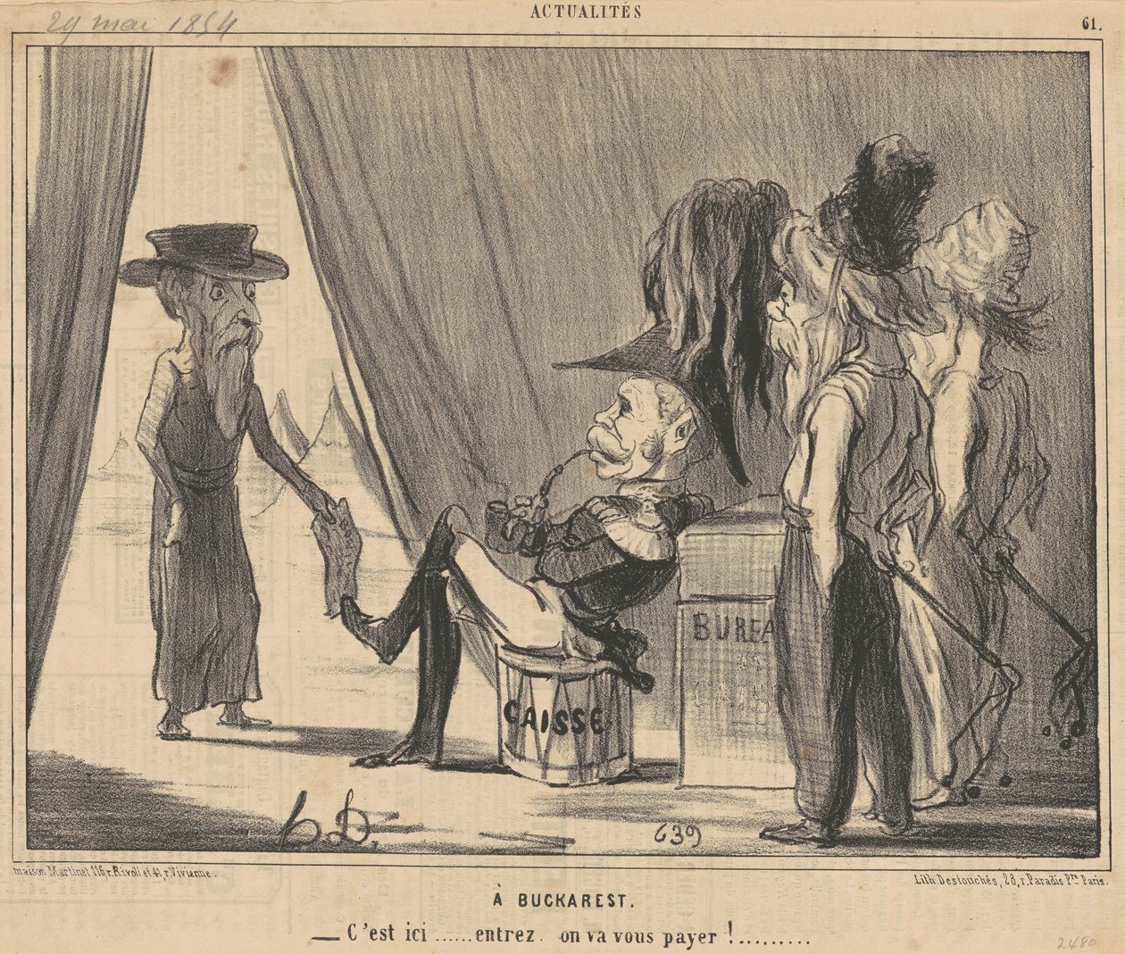 In Bucharest by Honoré Daumier
