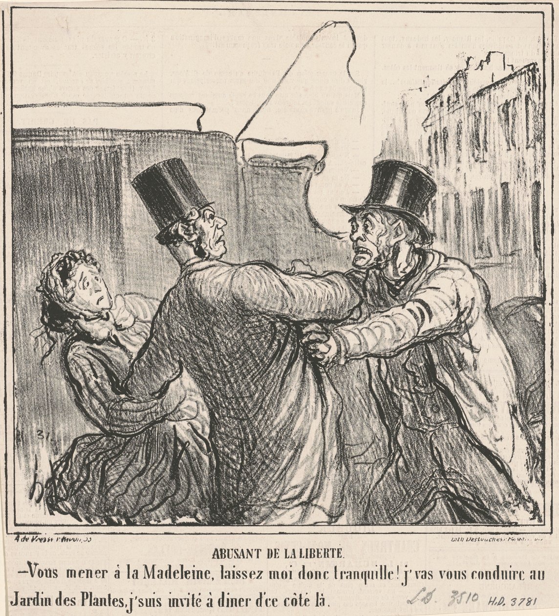 Abusing freedom by Honoré Daumier