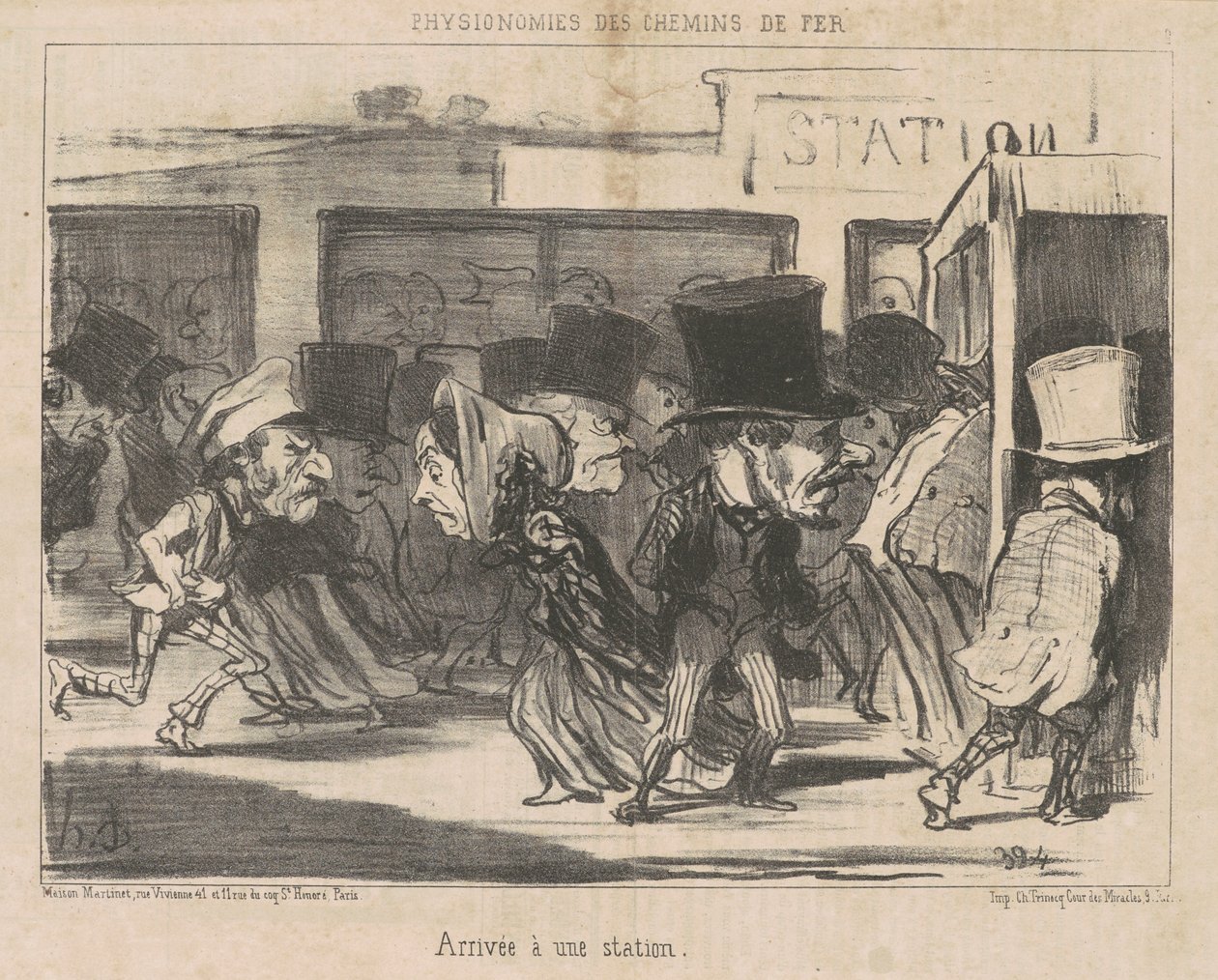 Arrival at a Station by Honoré Daumier