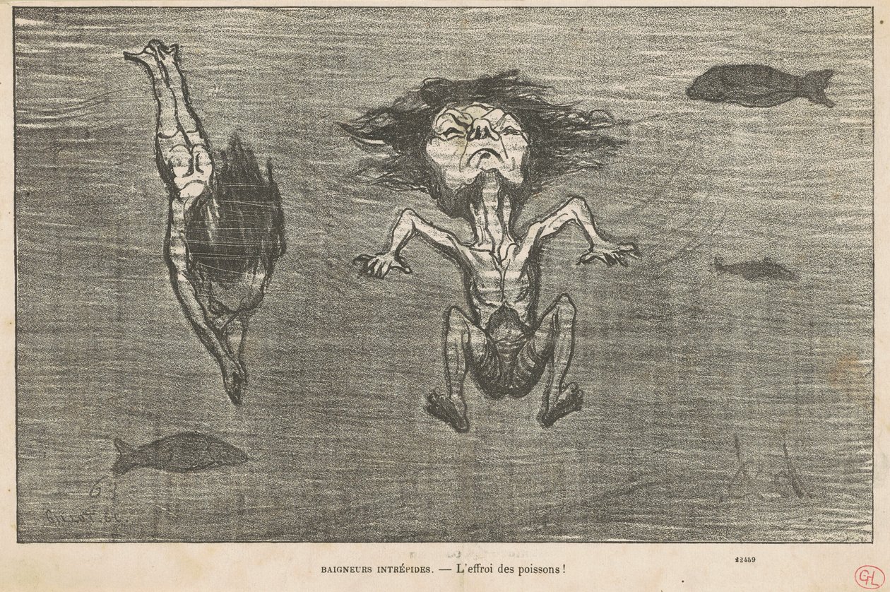 Intrepid Bathers by Honoré Daumier