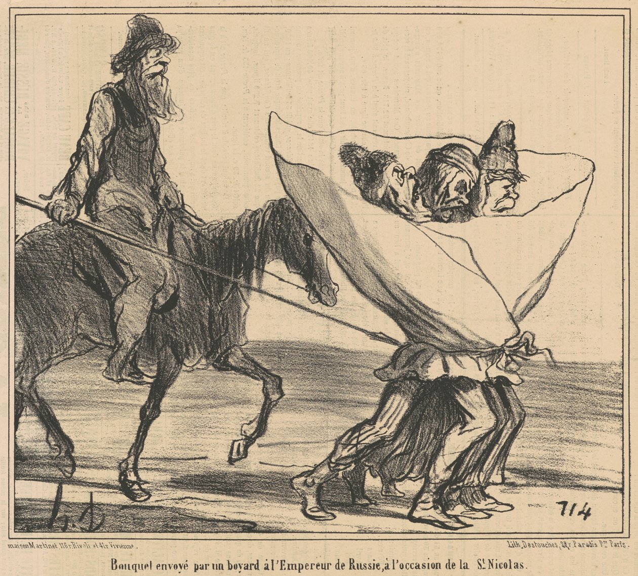 Bouquet Sent ... To the Emperor of Russia ... by Honoré Daumier