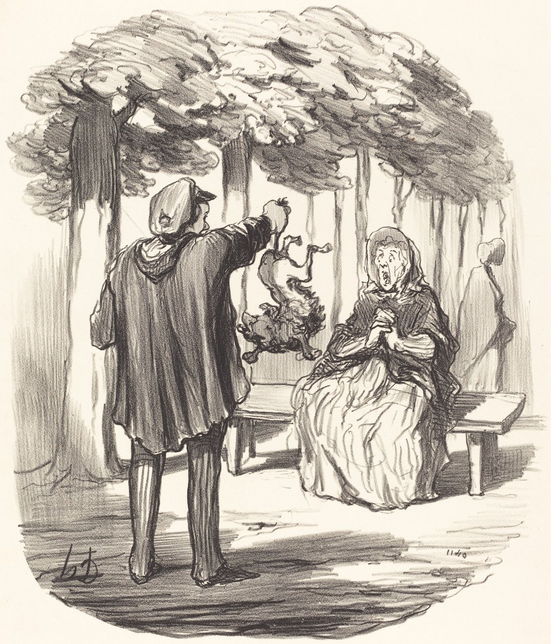 Is That Your Dog? by Honoré Daumier