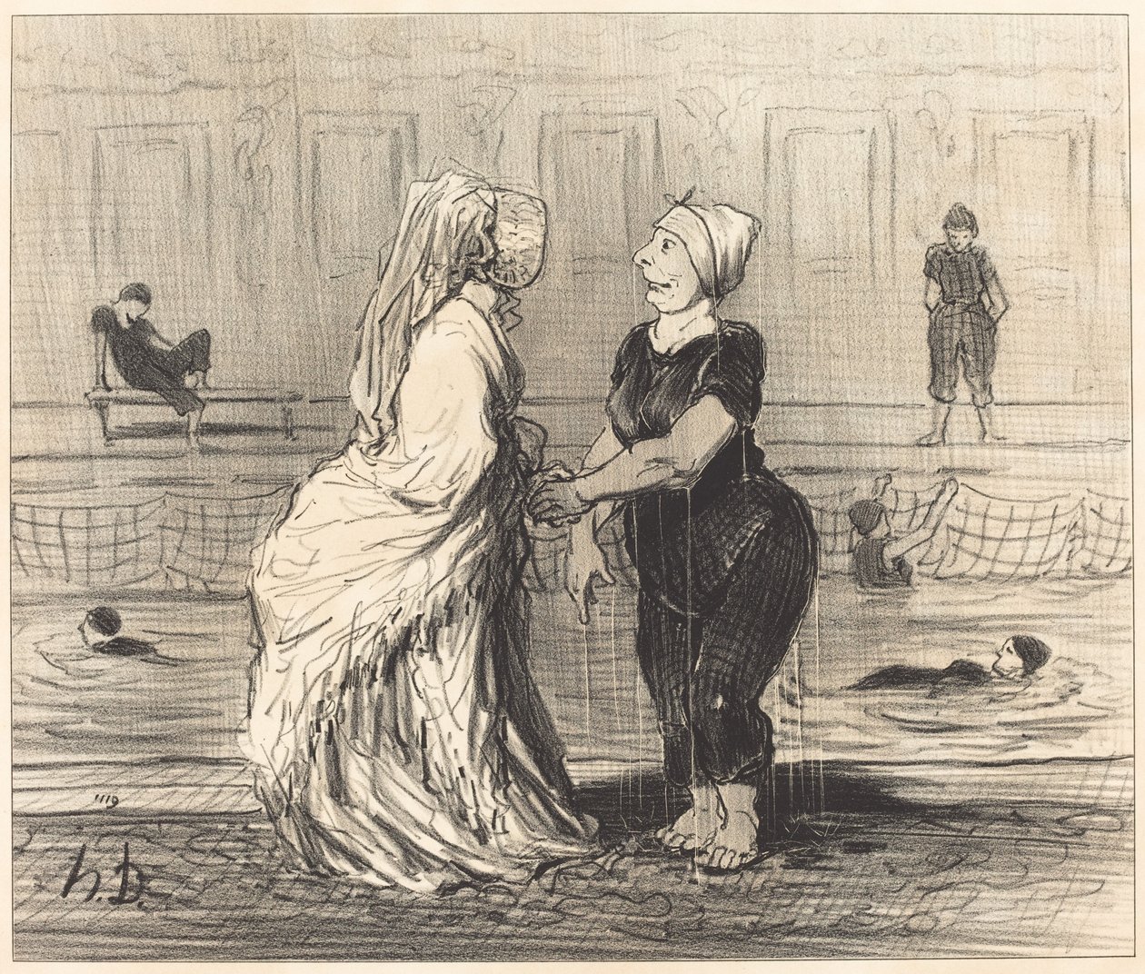 Dear Baroness, I congratulate you... by Honoré Daumier