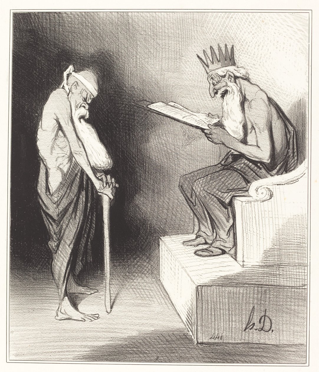 Clemency of Minos by Honoré Daumier