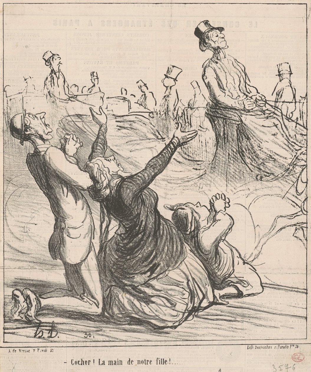 Coachman! The hand of our daughter! by Honoré Daumier