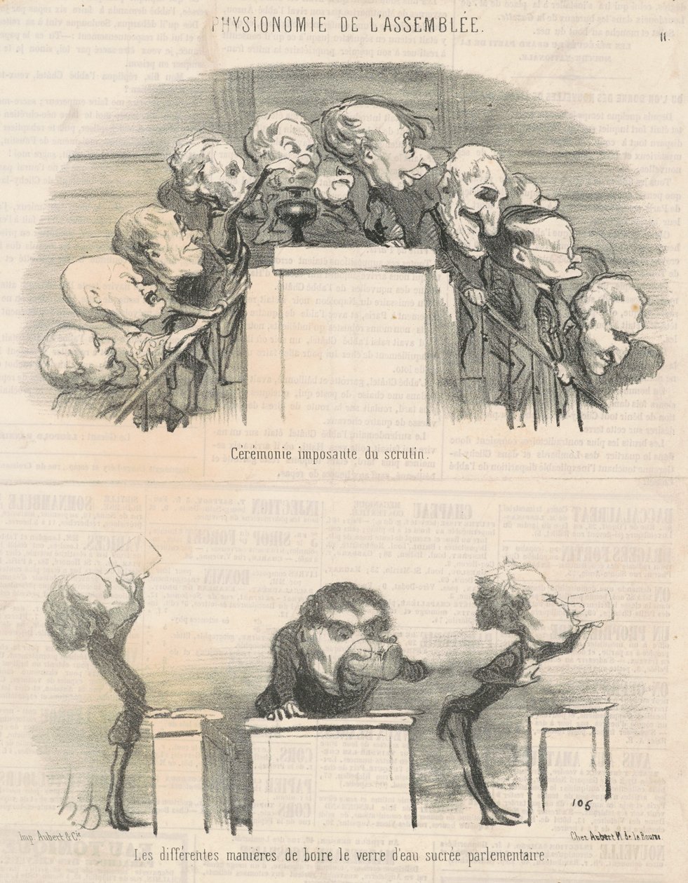 Imposing Ceremony of the Ballot by Honoré Daumier