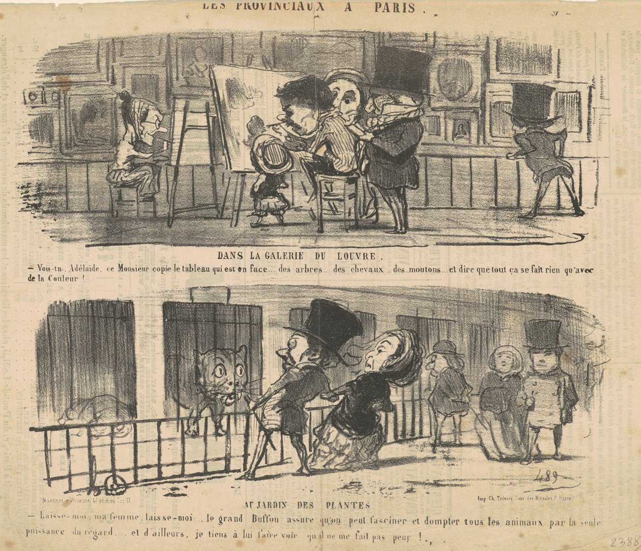 In the Gallery of the Louvre by Honoré Daumier