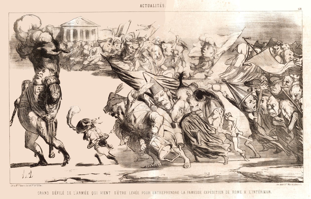 Daumier - Grand Parade of the Army by Honoré Daumier