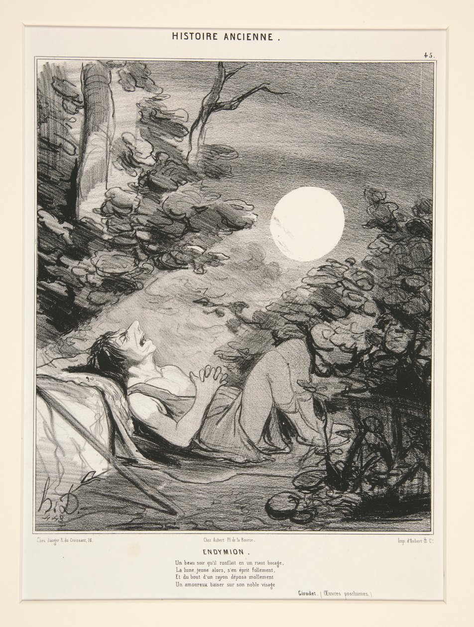 Endymion, Plate 45 from Ancient History by Honoré Daumier