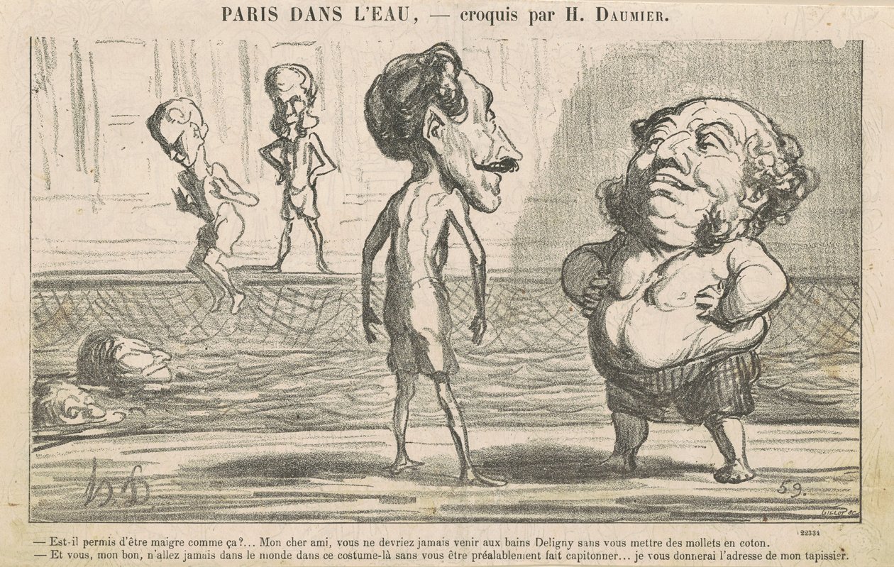 Is It Permitted to Be This Thin! by Honoré Daumier