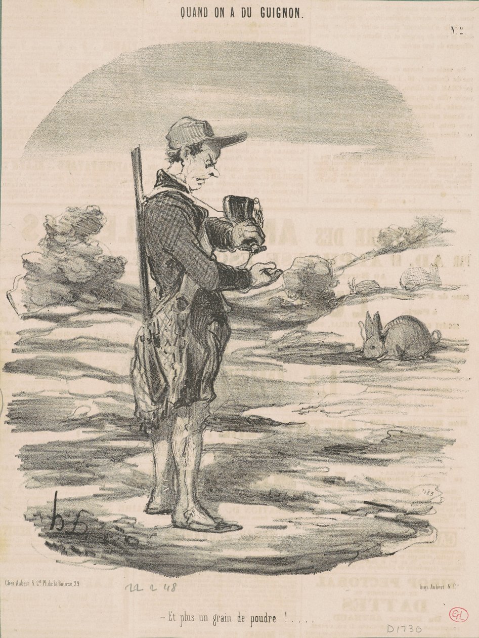 And not a grain of powder left! ... by Honoré Daumier
