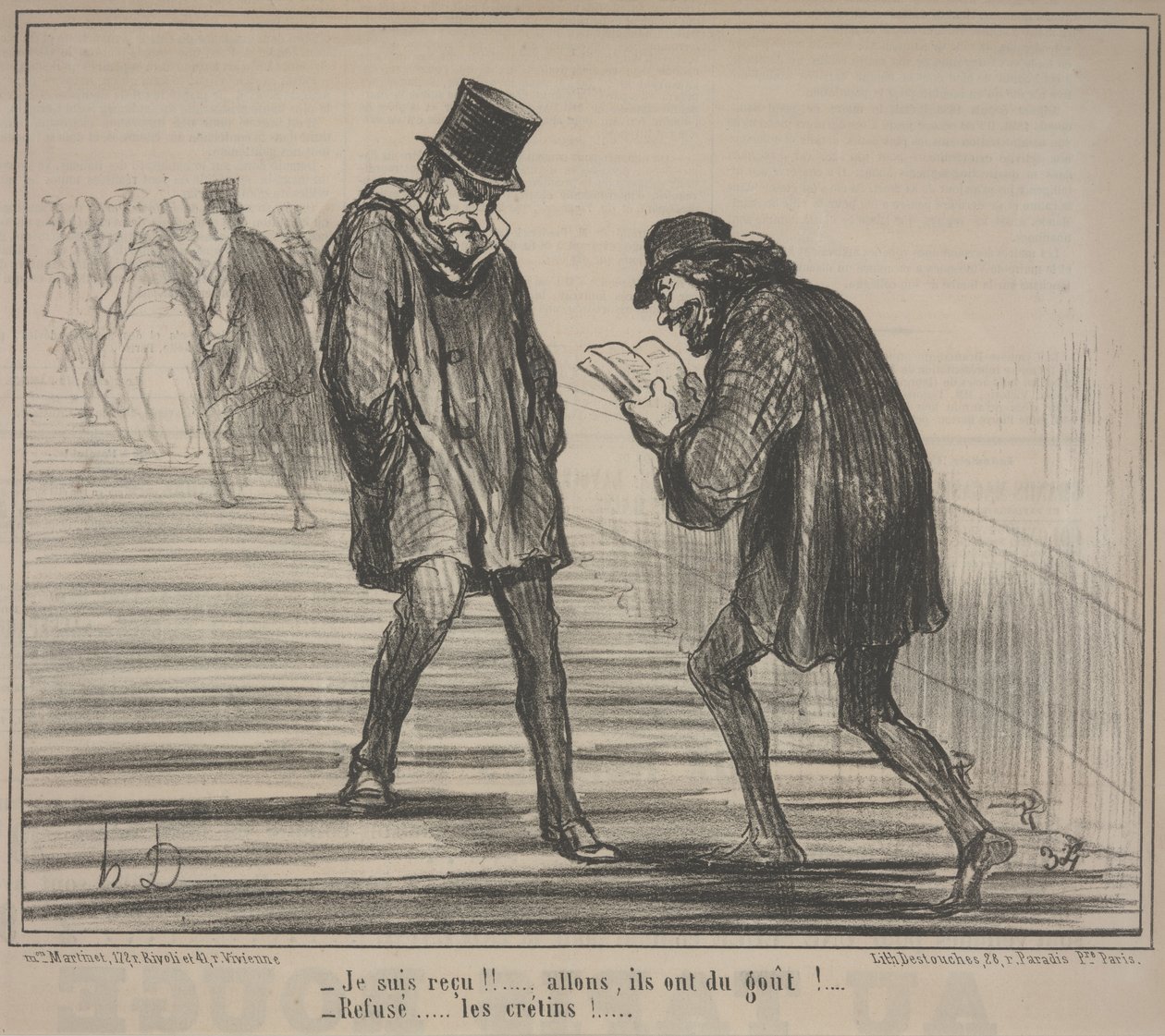 Exposition 1859, no. 5: I passed! by Honoré Daumier