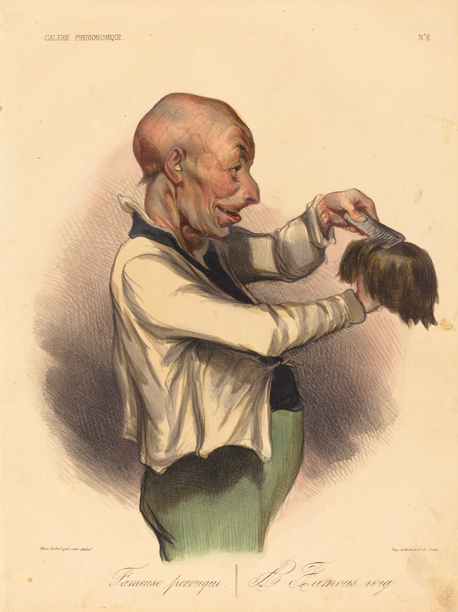 Famous Wig by Honoré Daumier