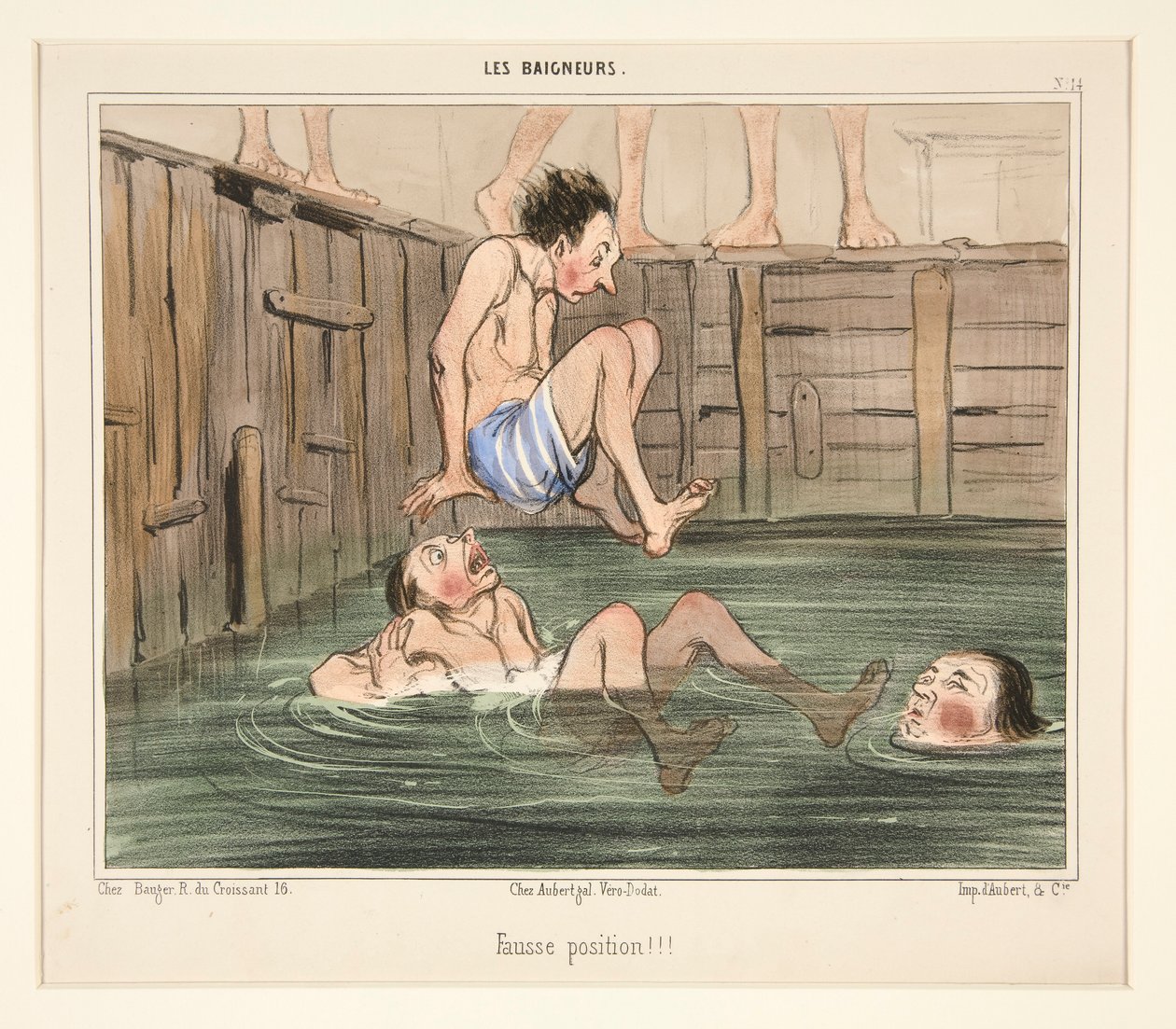False Position!!! from Les Baigneurs by Honoré Daumier