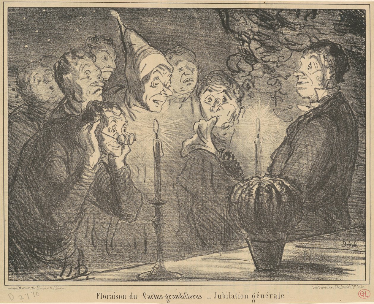 Blooming of the Cactus-grandiflorus by Honoré Daumier