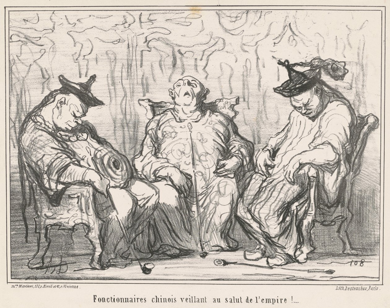 Officials Watching Over the Salvation of the Empire by Honoré Daumier