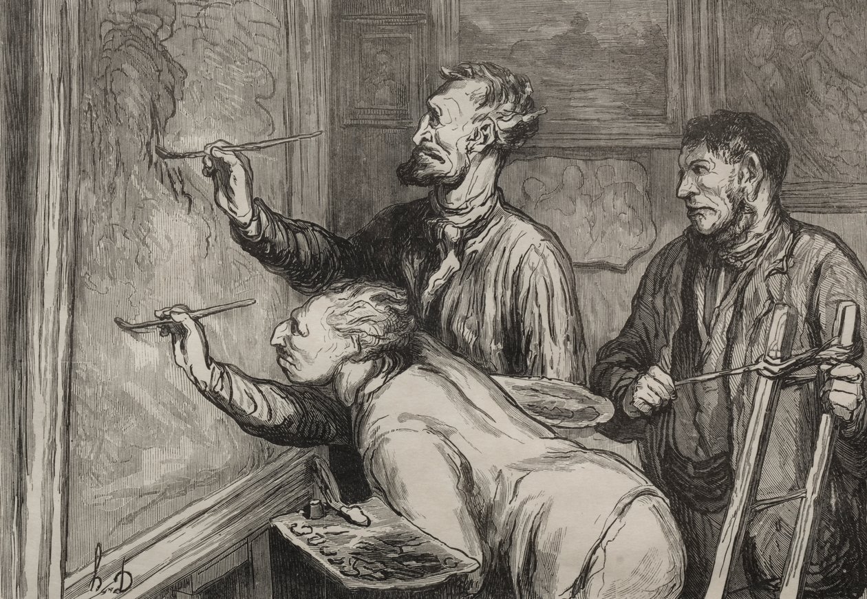 Giving It the Last Touch by Honoré Daumier