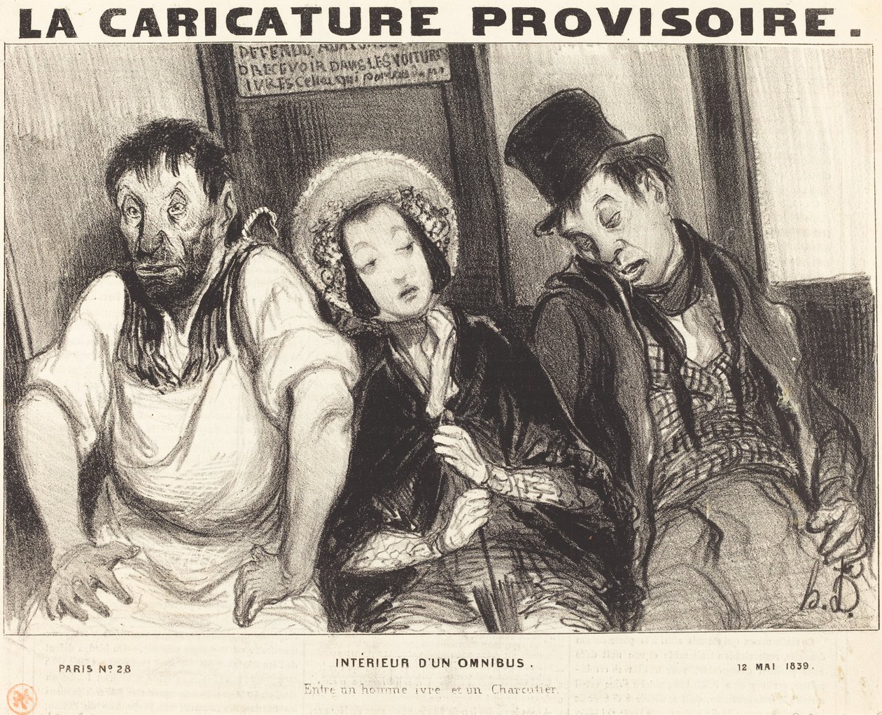 Inside an Omnibus by Honoré Daumier