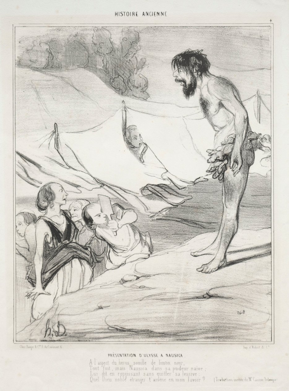 Introduction of Ulysses to Nausicaa by Honoré Daumier