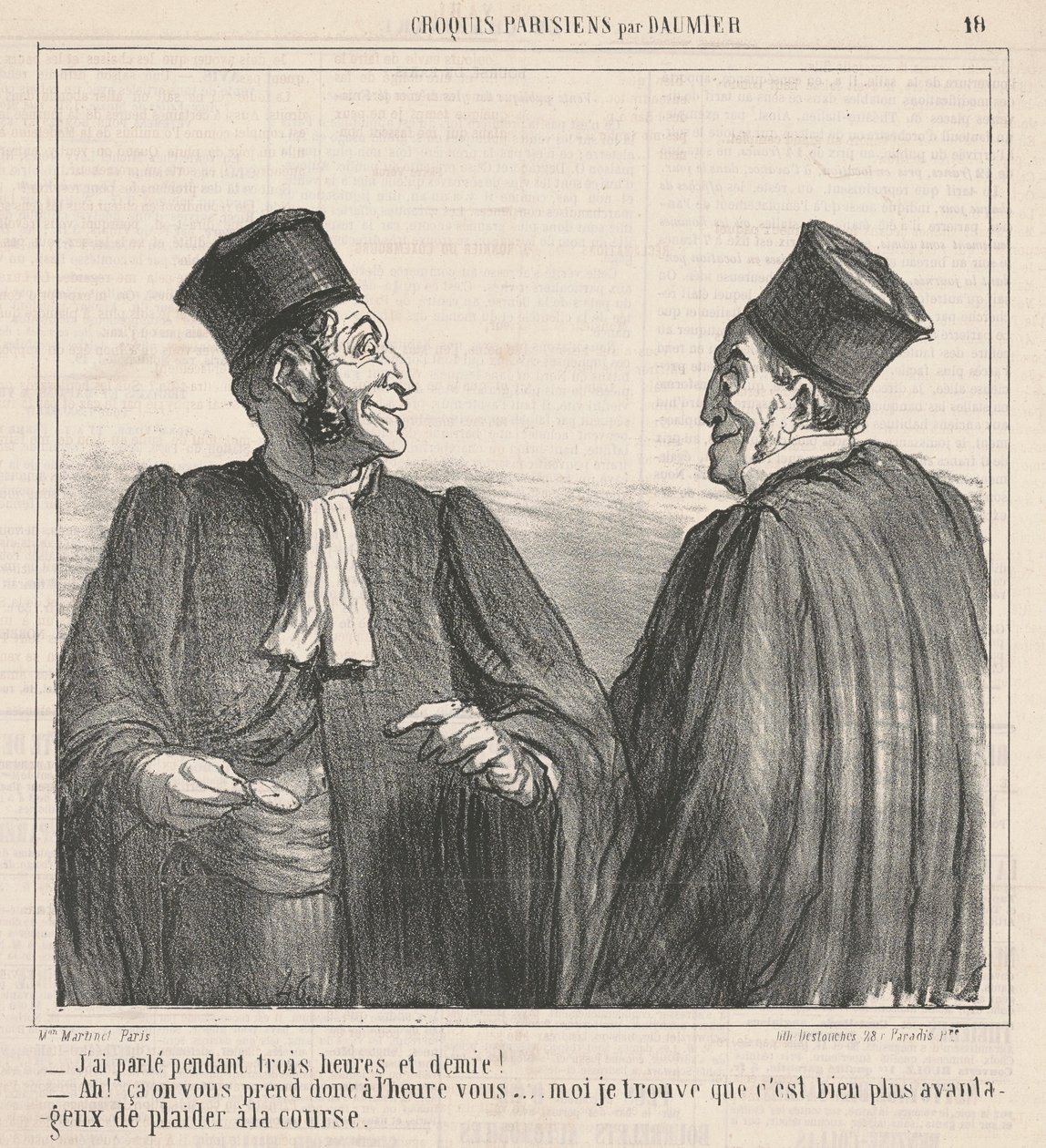 I Spoke for Three and a Half Hours! by Honoré Daumier