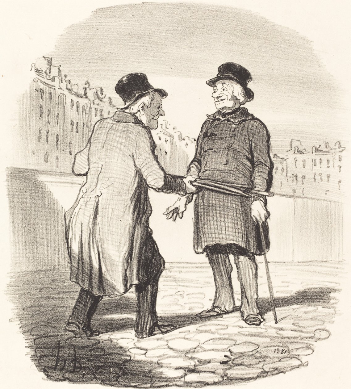I Arrest You, Scoundrel... by Honoré Daumier