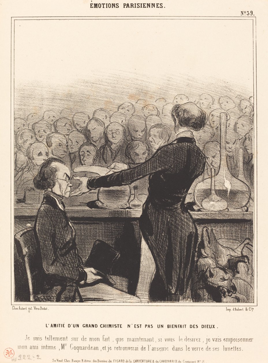 The Friendship of a Great Chemist... by Honoré Daumier