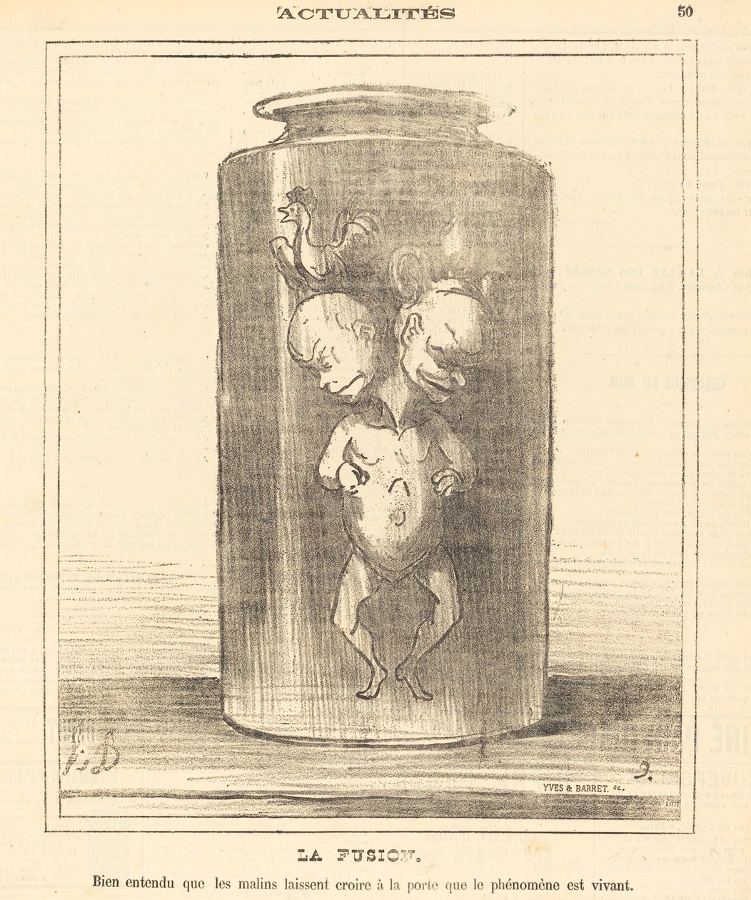 The Fusion by Honoré Daumier