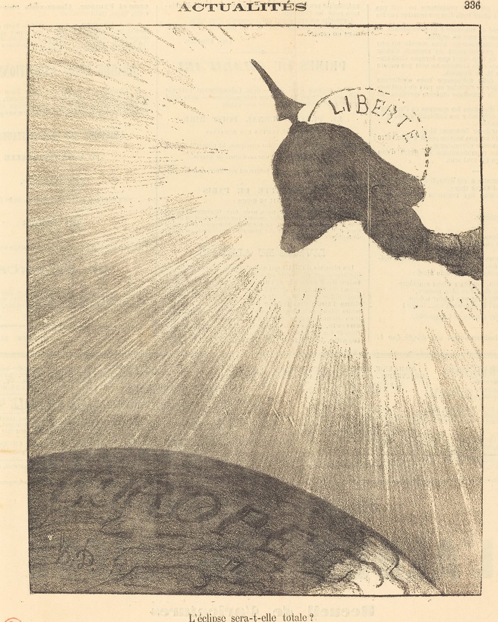 Will the Eclipse be Total? by Honoré Daumier