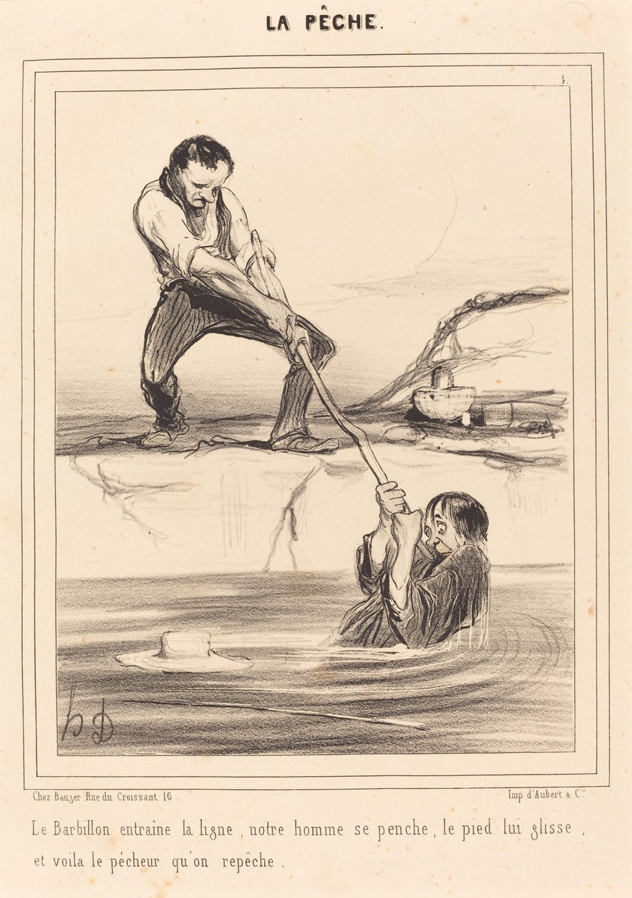 The Barbillon Leads... by Honoré Daumier