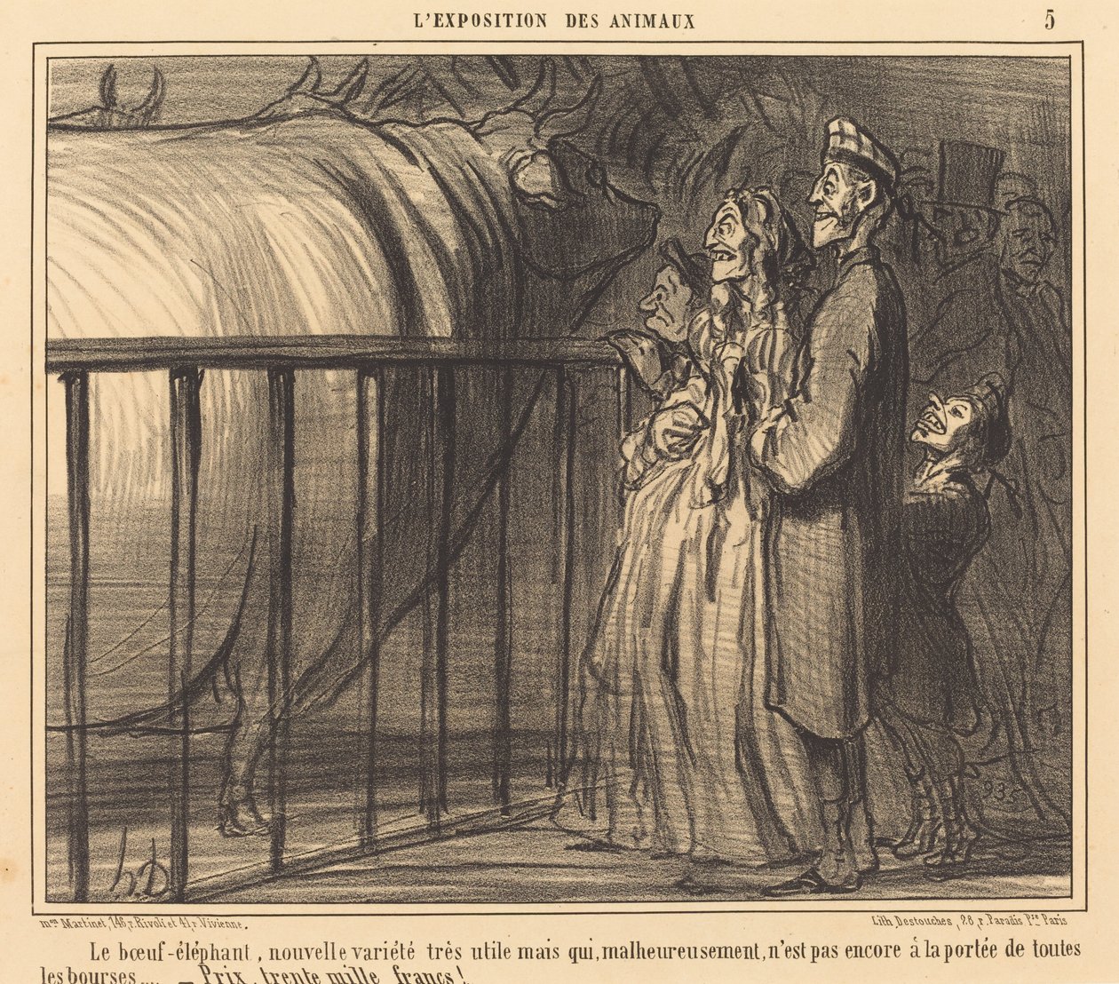 The Ox-Elephant New Variety by Honoré Daumier