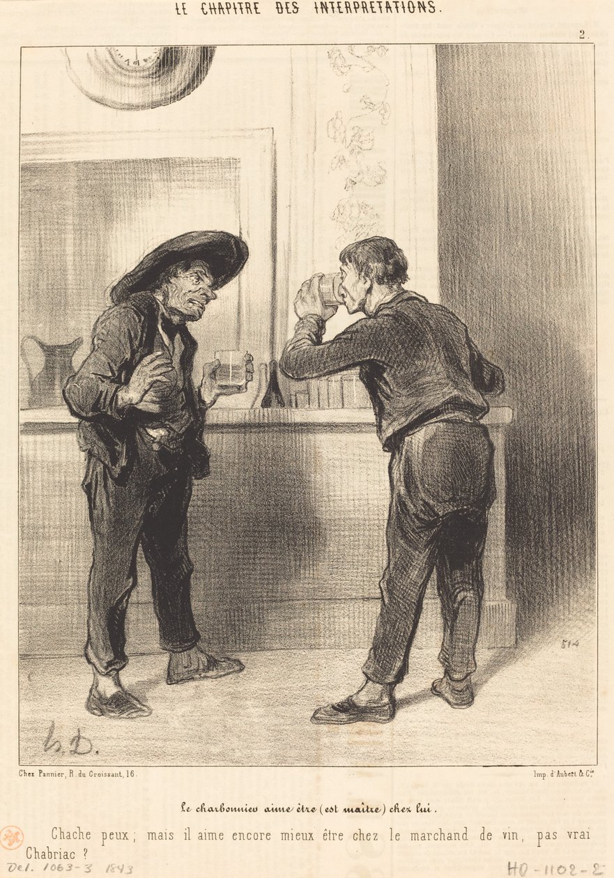 The Charcoal Burner Likes to Be... by Honoré Daumier