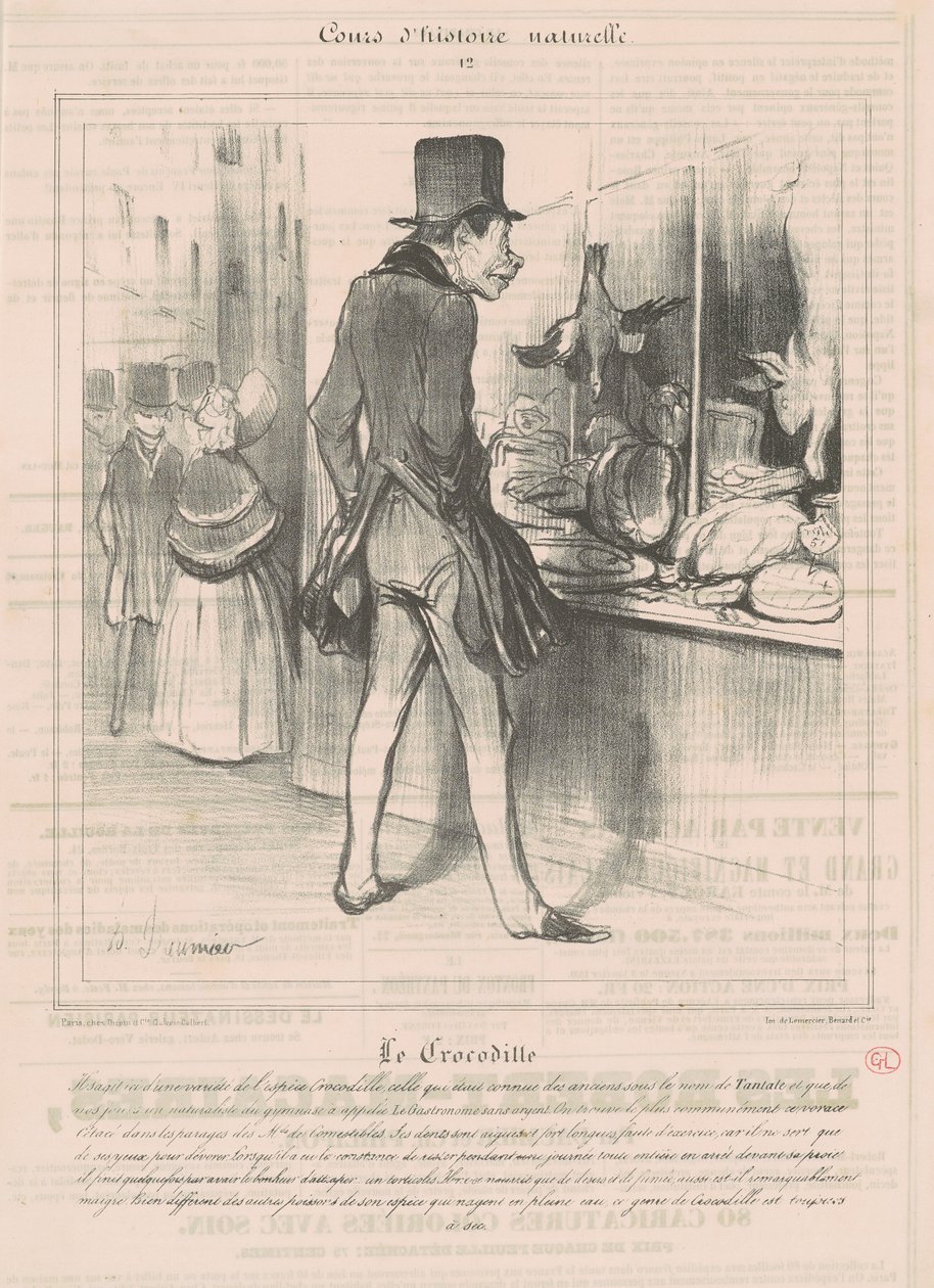 The Crocodile by Honoré Daumier