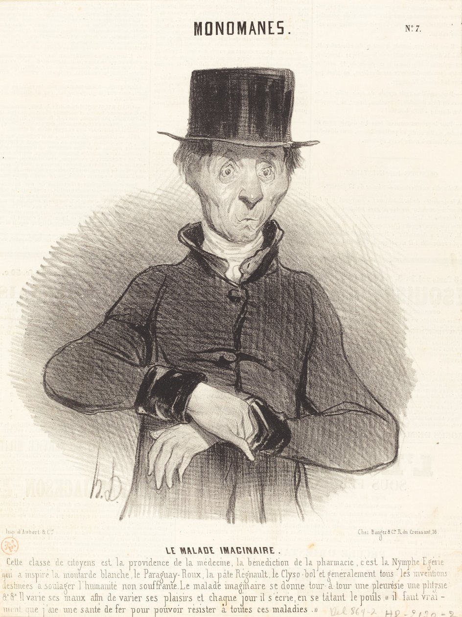The Imaginary Invalid by Honoré Daumier
