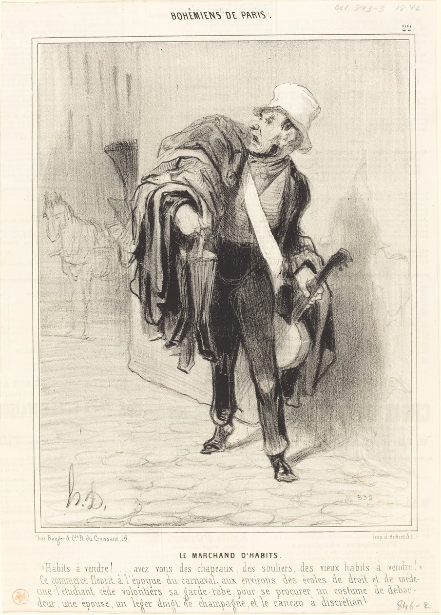 The Clothes Merchant by Honoré Daumier