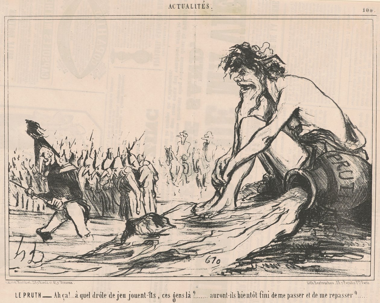 The Pruth by Honoré Daumier