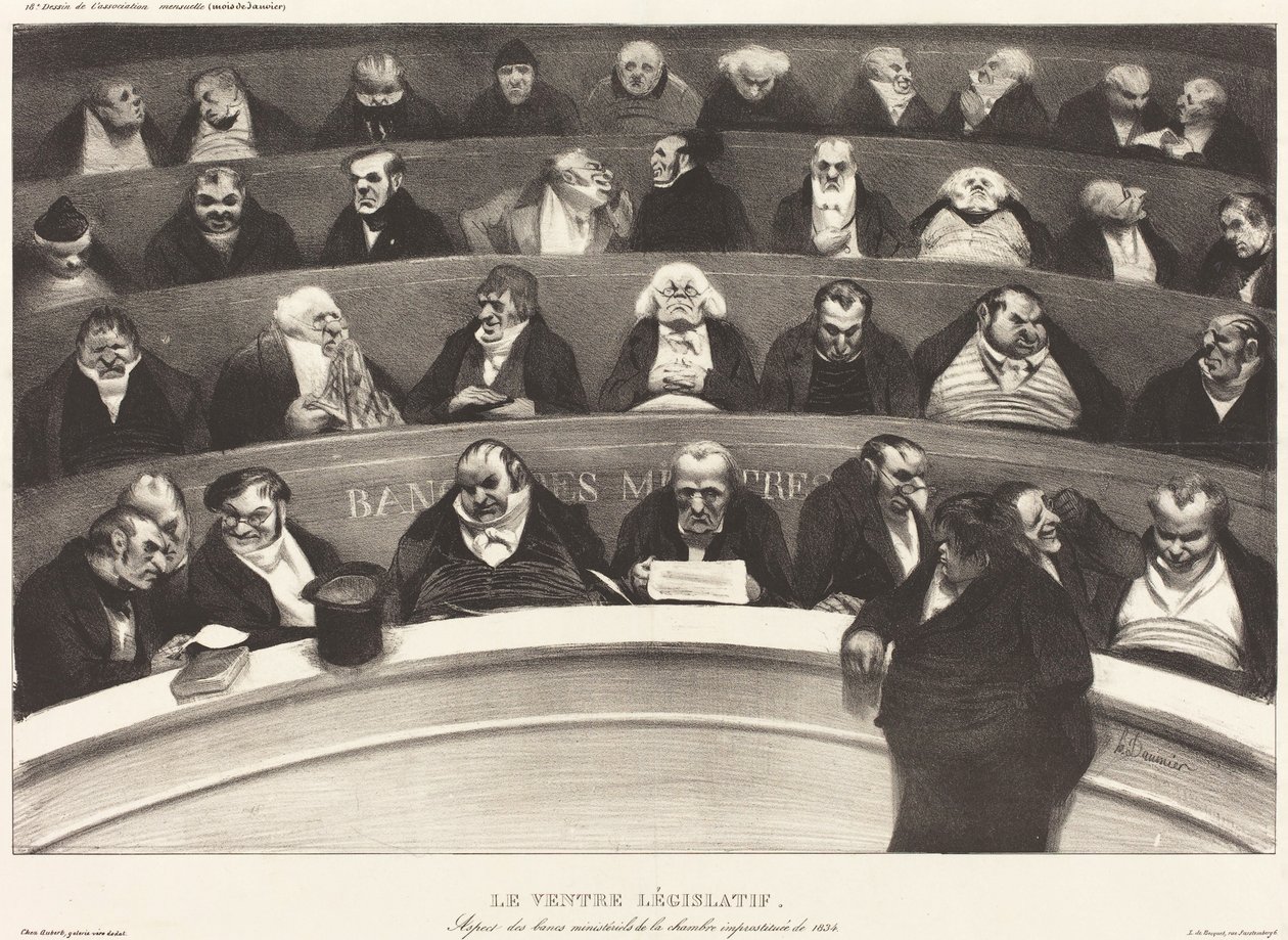 The Legislative Belly by Honoré Daumier