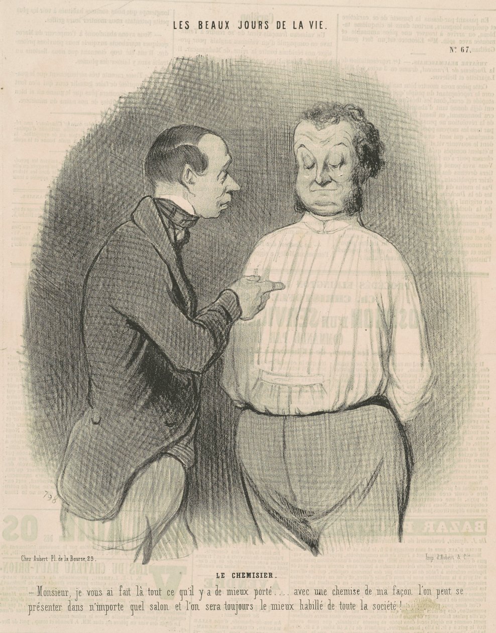 The Shirtmaker by Honoré Daumier