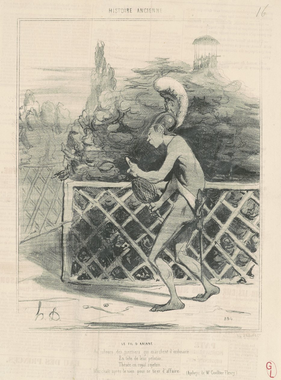 The Thread of Ariadne by Honoré Daumier